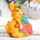 Копилка "Заяц с цветами в телеге" рыжий, 11х7х12см - фото 41438444