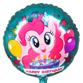 Шар воздушный «С Днем рождения!», 18 дюйм, фольгированный, My Little Pony (комплект 2 шт)