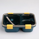 Ланч - бокс в школу TAKE IT EASY, с ложкой, 850 мл, 20.5×15×6.5 см, пластик, зелёный - Фото 3