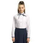 Блузка для девочек, рост 152 см, цвет белый - фото 109889368