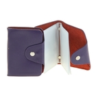 Визитница на кнопке, 1 ряд, 20 листов, фиолетовый - Фото 1