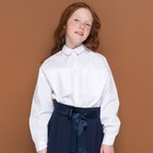 Блузка для девочек, рост 122 см, цвет белый - фото 109025164