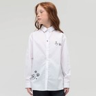 Блузка для девочек, рост 122 см, цвет белый - фото 109025165