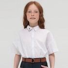 Блузка для девочек, рост 134 см, цвет белый - фото 109890007
