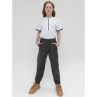 Брюки для девочек, рост 140 см, цвет темно-серый - Фото 6