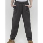 Брюки для девочек, рост 122 см, цвет темно-серый - Фото 1