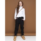 Брюки для девочек, рост 128 см, цвет черный - Фото 2