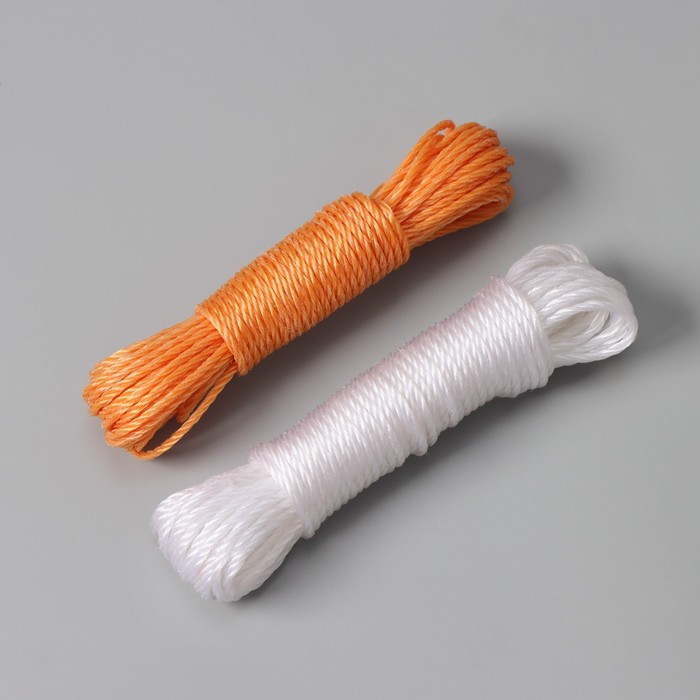 Верёвка бельевая Доляна, d=3 мм, длина 10 м, цвет МИКС - фото 1900934384