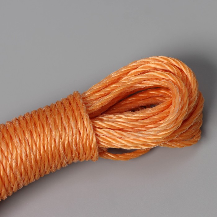 Верёвка бельевая Доляна, d=3 мм, длина 10 м, цвет МИКС - фото 1900934385