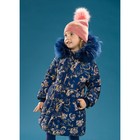 Пальто для девочек, рост 98 см, цвет темно-синий - Фото 4