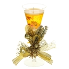 Свеча гелевая "Три цветка", цвет золото - Фото 1