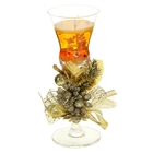 Свеча гелевая "Три цветка", цвет золото - Фото 1