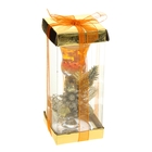 Свеча гелевая "Три цветка", цвет золото - Фото 2