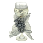 Свеча гелевая "Три цветка", цвет серебро - Фото 1