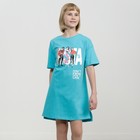 Платье для девочек, рост 140 см, цвет бирюза - фото 109890820
