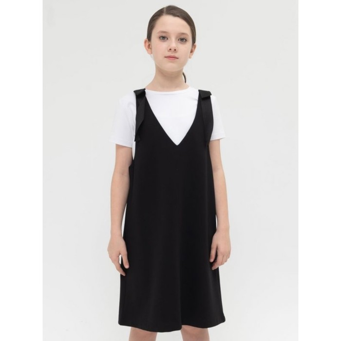 Платье для девочек, рост 164 см, цвет черный - Фото 1