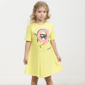 Платье для девочек, рост 92 см, цвет желтый