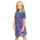 Платье для девочек, рост 98 см, цвет синий - фото 109890854