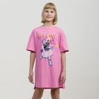 Платье для девочек, рост 128 см, цвет розовый - фото 109890907