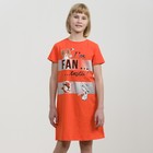 Платье для девочек, рост 128 см, цвет красный - фото 109890913