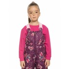 Полукомбинезон для девочек, рост 104 см, цвет лиловый - Фото 3