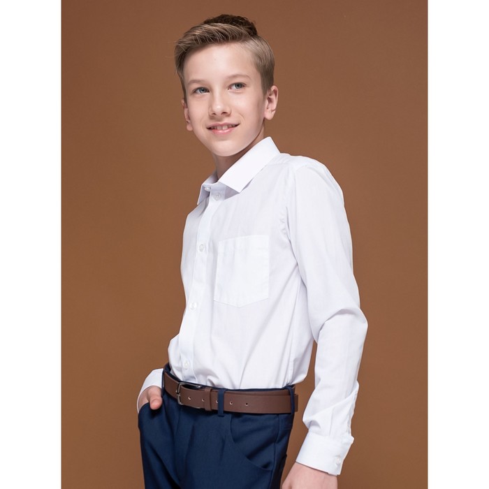 Рубашка для мальчиков Pelican, рост 152 см, цвет белый - Фото 1