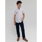 Рубашка для мальчиков с коротким рукавом Pelican, рост 140 см, цвет белый - Фото 5