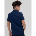 Рубашка для мальчиков с коротким рукавом Pelican, рост 146 см, цвет темно-синий - Фото 4