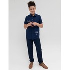 Рубашка для мальчиков с коротким рукавом Pelican, рост 122 см, цвет темно-синий - Фото 5