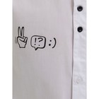 Рубашка для мальчиков с коротким рукавом Pelican, рост 134 см, цвет белый - Фото 2