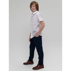 Рубашка для мальчиков с коротким рукавом Pelican, рост 152 см, цвет белый - Фото 8
