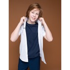 Рубашка для мальчиков с коротким рукавом Pelican, рост 158 см, цвет белый - Фото 3