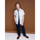 Рубашка для мальчиков с коротким рукавом Pelican, рост 164 см, цвет белый - Фото 2