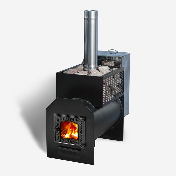 Печь для бани «Радуга 26 Б», под навесной бак, толщина стали 6 мм, со стеклом - Фото 1