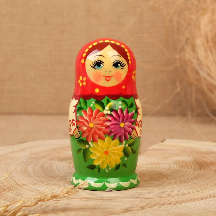 Матрешка "Россияночка, 11 см,  5 кукольная - фото 1885381505