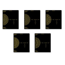 Тетрадь 48 листов в клетку ErichKrause Ornament, обложка дизайнерский картон, тиснение золотой фольгой, МИКС