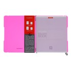 Тетрадь А5+, 48 листов в клетку ErichKrause "FolderBook Neon", в съёмной пластиковой обложке, на резинке, блок офсет, белизна 100%, розовая - Фото 2