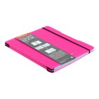 Тетрадь А5+, 2х48 листов в клетку ErichKrause "FolderBook Neon", в съёмной пластиковой обложке, на резинке, блок офсет, белизна 100%, розовая - Фото 3