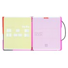 Тетрадь А5+, 2х48 листов в клетку ErichKrause "FolderBook Neon", в съёмной пластиковой обложке, на резинке, блок офсет, белизна 100%, розовая - Фото 6