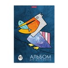 Альбом для рисования А4, 40 листов, блок 120 г/м², на клею, Erich Krause "Birds", 100% белизна, твердая подложка 7896170 - фото 6846974