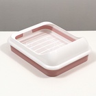 Туалет «Лекси» для кошек, с решёткой и совком 45×36×15 см, розовый - Фото 4