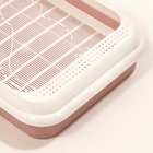 Туалет «Лекси» для кошек, с решёткой и совком 45×36×15 см, розовый - Фото 5