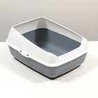 Лоток для кошек без сетки 50.5×39×23 см, серый - Фото 2