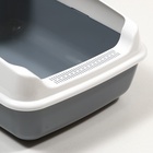 Лоток для кошек без сетки 50.5×39×23 см, серый - Фото 5