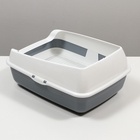 Лоток для кошек совок+ сетка 50.5×39×23 см, серый - Фото 5