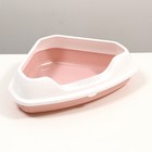Туалет угловой с рамкой Лекси", 55,5 х 41,5 х 15 см,  розовый - фото 10263493