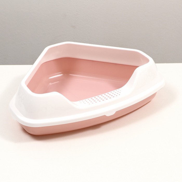 Туалет угловой с рамкой Лекси", 55,5 х 41,5 х 15 см,  розовый - Фото 1