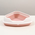Туалет угловой с рамкой Лекси", 55,5 х 41,5 х 15 см,  розовый - фото 10263494
