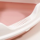 Туалет угловой с рамкой Лекси", 55,5 х 41,5 х 15 см,  розовый - фото 10263496