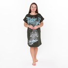 Платье домашнее женское, цвет олива, размер 54 - фото 16522375